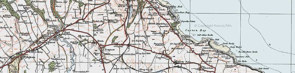Old map of White Nab in 1925