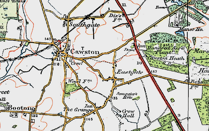 Old map of Eastgate in 1922