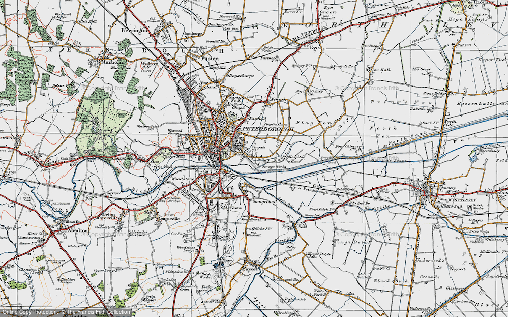 Historic Ordnance Survey Map of Eastgate, 1922