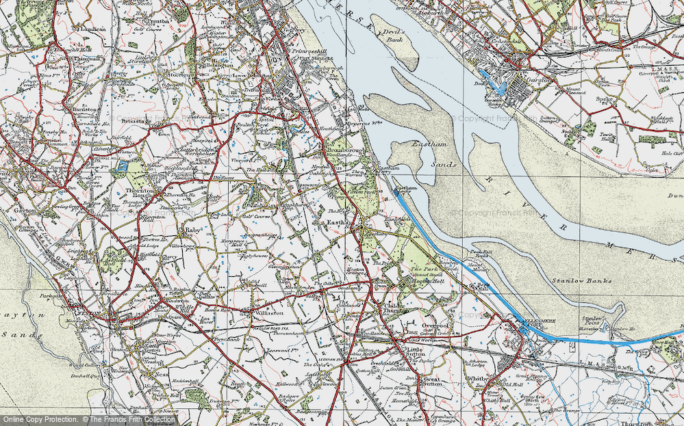 Old Map of Eastham, 1924 in 1924