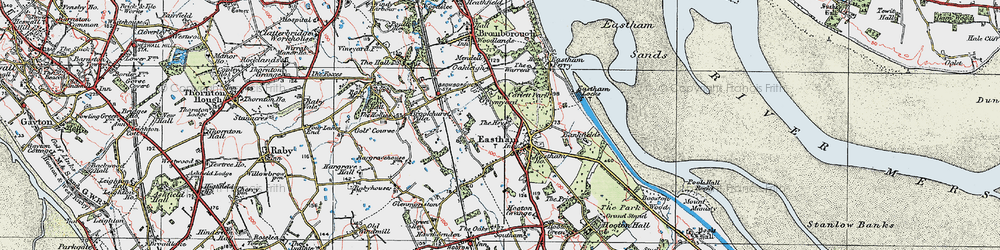 Old map of Eastham in 1924