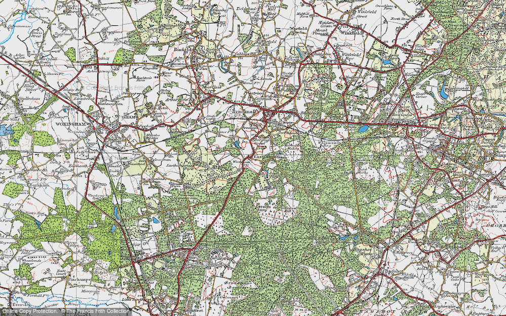 Old Map of Easthampstead, 1919 in 1919