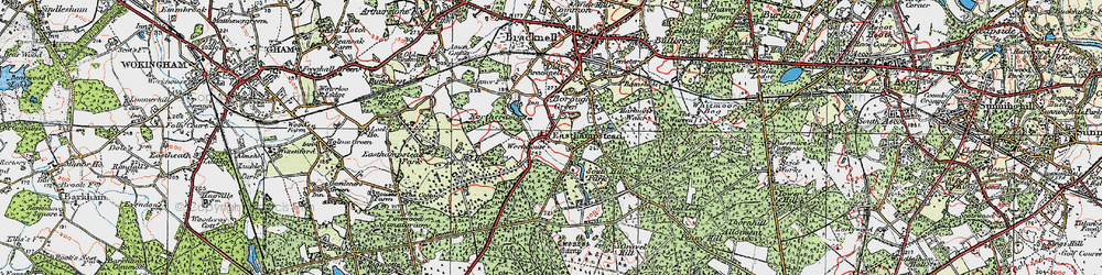 Old map of Easthampstead in 1919