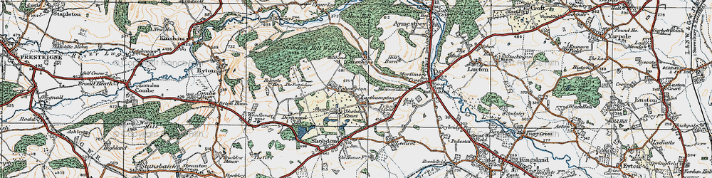 Old map of Easthampton in 1920