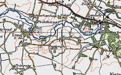 Old map of Easthaugh in 1921