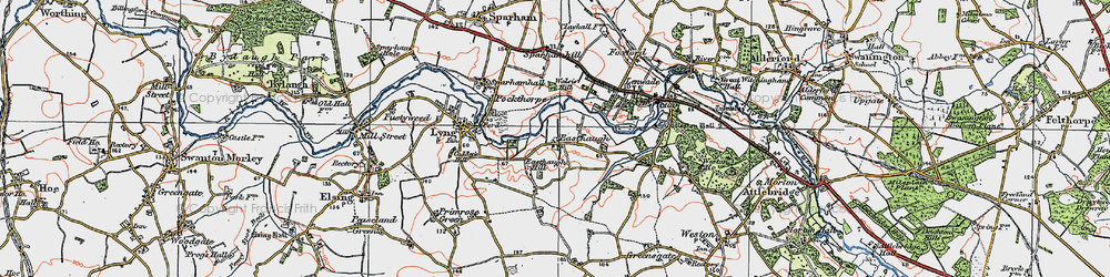 Old map of Easthaugh in 1921