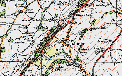 Old map of Easthope in 1921