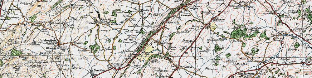 Old map of Easthope in 1921