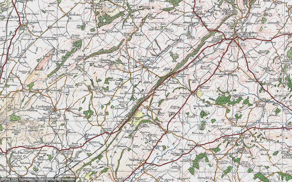 Old Map of Easthopewood, 1921 in 1921