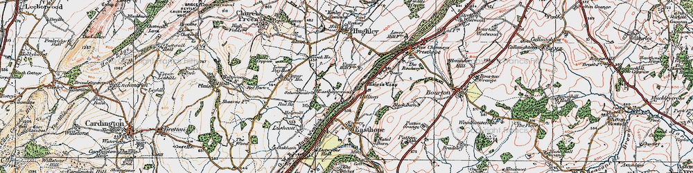Old map of Easthopewood in 1921