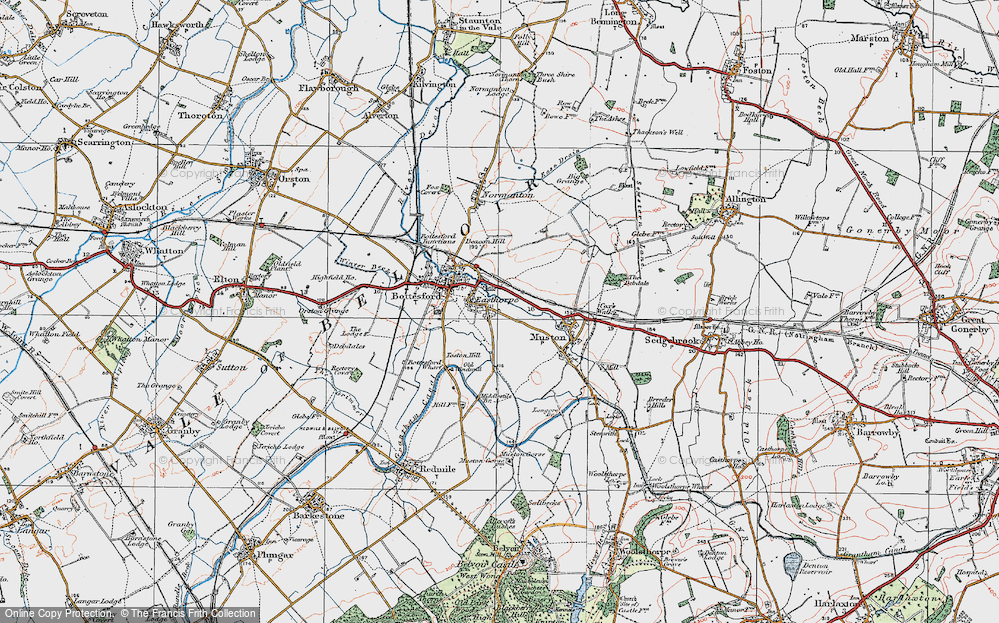 Old Map of Easthorpe, 1921 in 1921