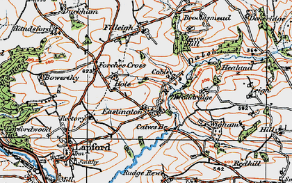 Old map of Leigh in 1919