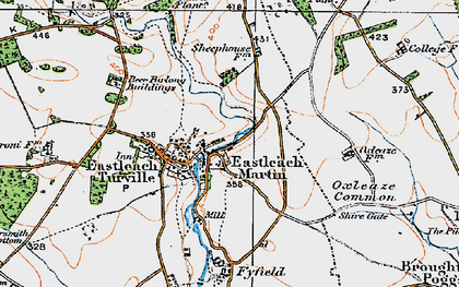 Old map of Broughtondowns Plantation in 1919
