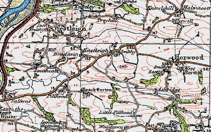 Old map of Bradavin in 1919