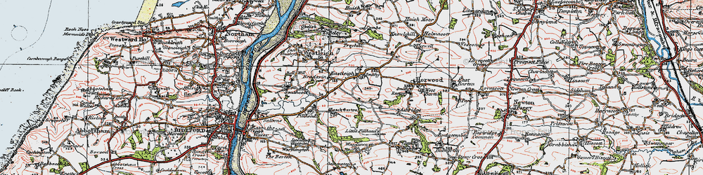 Old map of Ball Hill in 1919