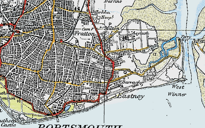 Old map of Eastney in 1919