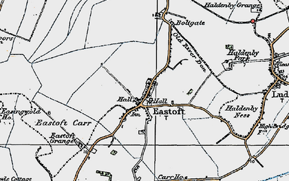 Old map of Eastoft in 1924
