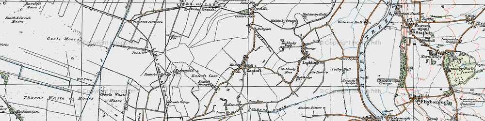 Old map of Eastoft in 1924