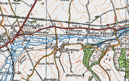 Old map of Easton in 1919