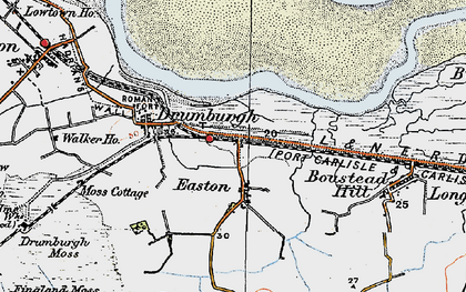 Old map of Easton in 1925