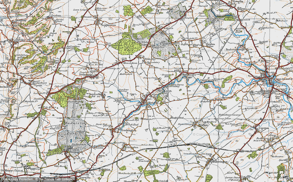 Old Map of Easton Town, 1919 in 1919