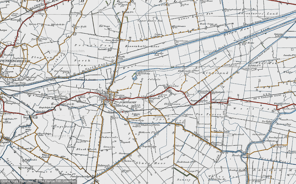 Old Map of Eastrea, 1922 in 1922