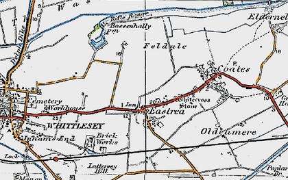 Old map of Eastrea in 1922