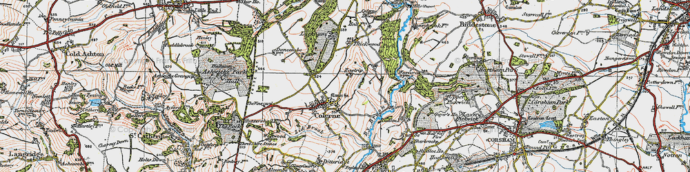 Old map of Lid Brook in 1919