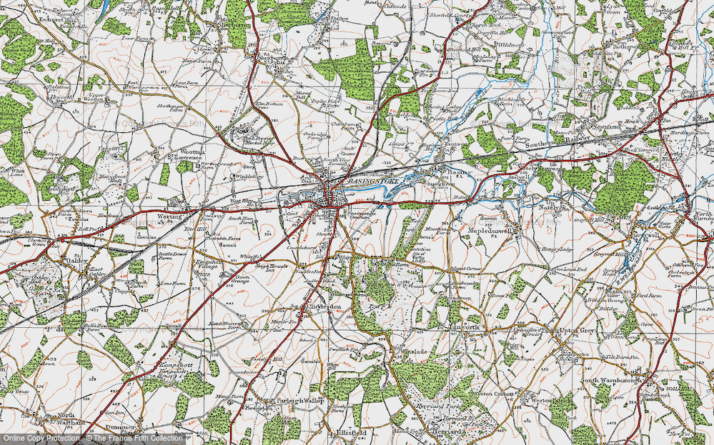 Old Map of Eastrop, 1919 in 1919