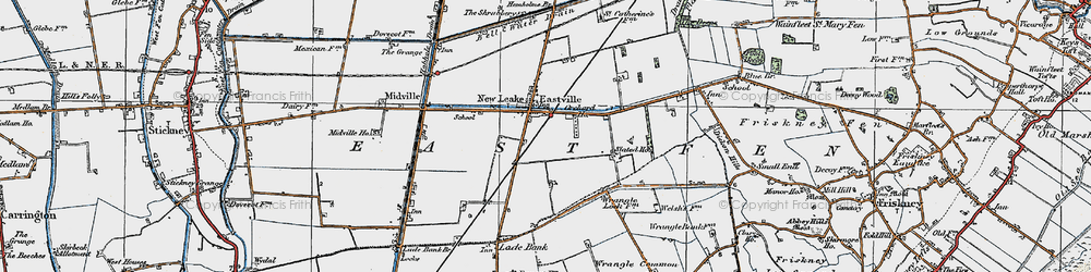 Old map of Bell Water Drain in 1923
