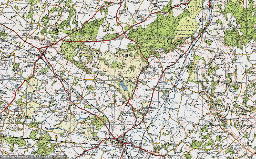 Old Map of Eastwell Park, 1921 in 1921
