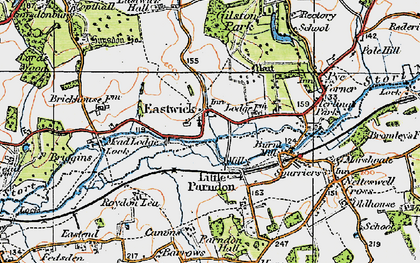 Old map of Eastwick in 1919