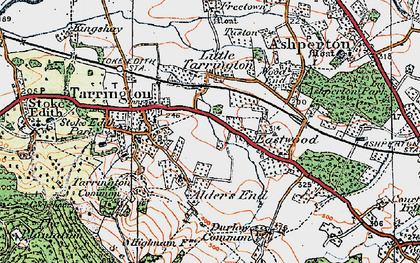 Old map of Eastwood in 1920