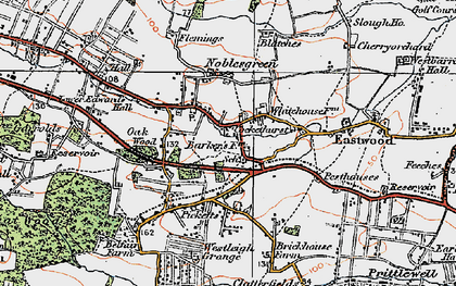 Old map of Eastwood in 1921