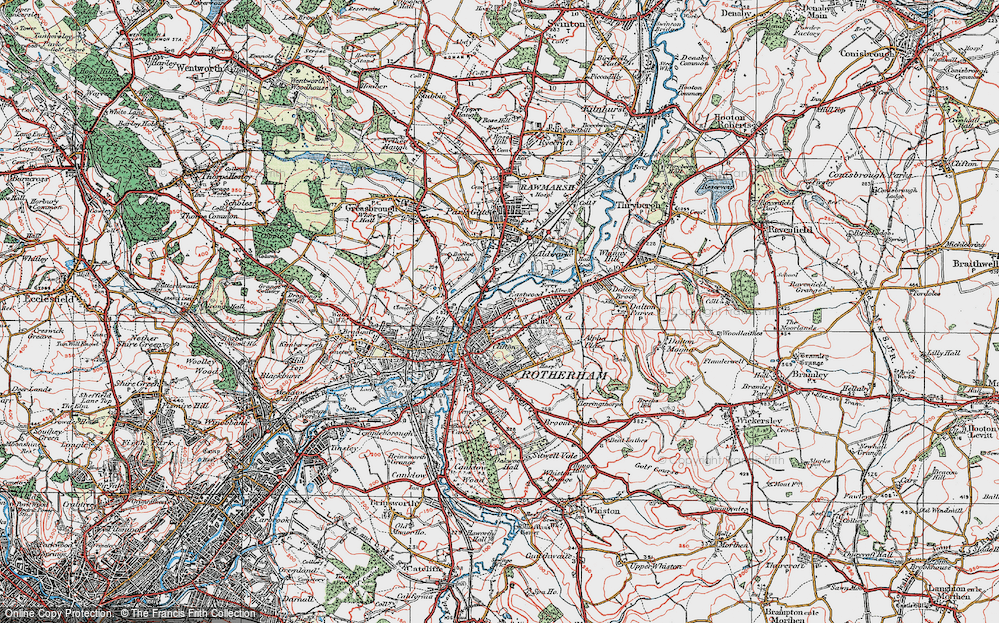 Old Map of Eastwood, 1923 in 1923