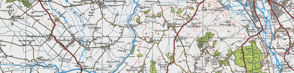 Old map of Eaton in 1919