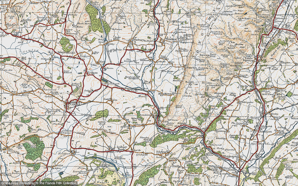 Old Map of Eaton, 1920 in 1920