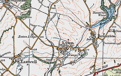 Old map of Eaton in 1921