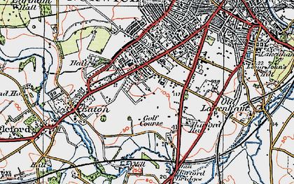 Old map of Eaton in 1922