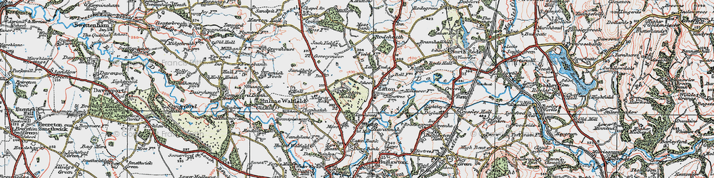 Old map of Eaton in 1923