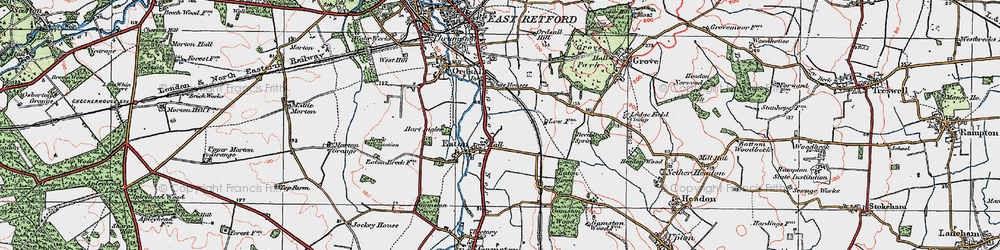 Old map of Breck Plantation in 1923