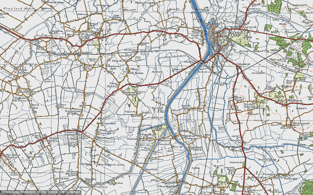 Old Map of Eau Brink, 1922 in 1922