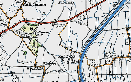 Old map of Eau Brink in 1922