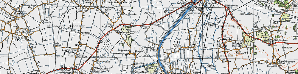 Old map of Eau Brink in 1922