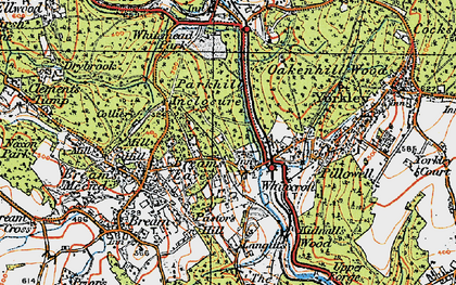 Old map of Eaves, The in 1919