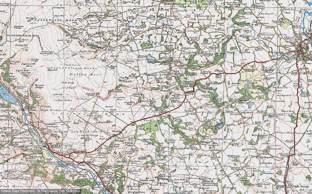 Old Map of Eavestone, 1925 in 1925