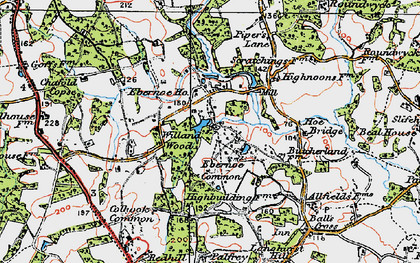 Old map of Ebernoe in 1920