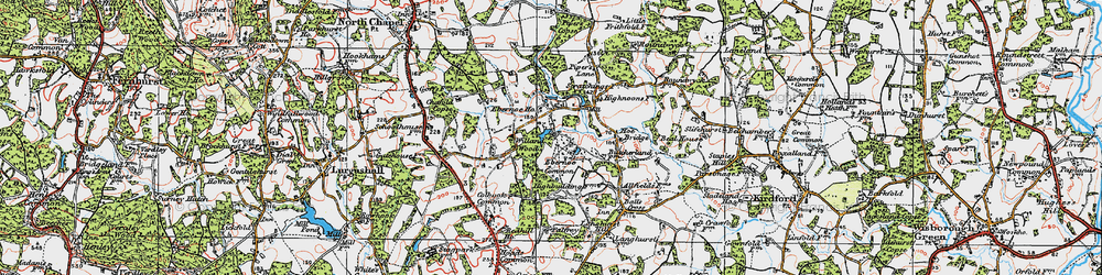 Old map of Ebernoe in 1920