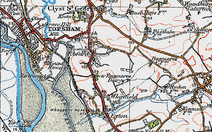 Old map of Ebford in 1919