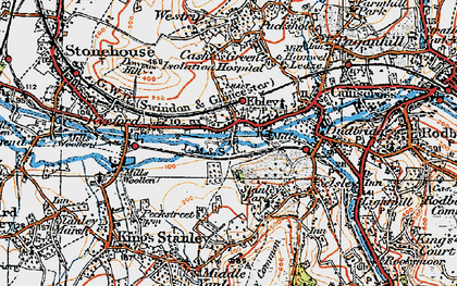 Old map of Ebley in 1919